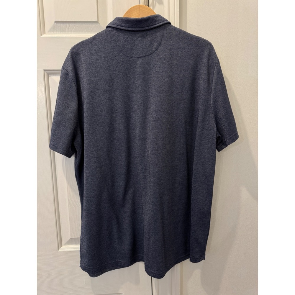 Banana Republic Mens XL Blue Jersey Knit Short Sleeve Button Down Shirt Pockets‎ - Picture 2 of 3